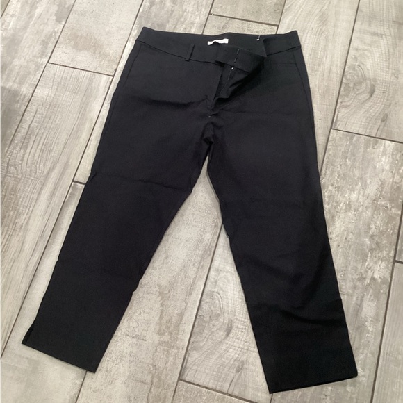 LOFT Classic Black Trousers cropped size 14 with great stretch like new #472 - Picture 1 of 5